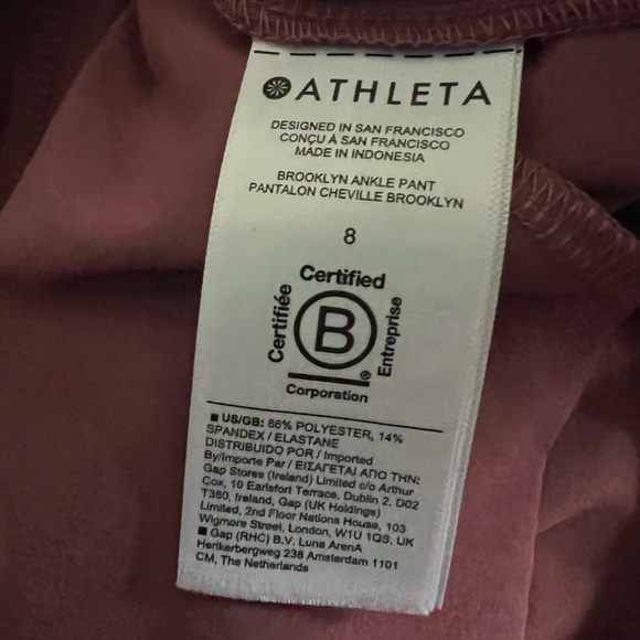 Athleta Brooklyn Ankle Pants size 8 - Picture 9 of 9